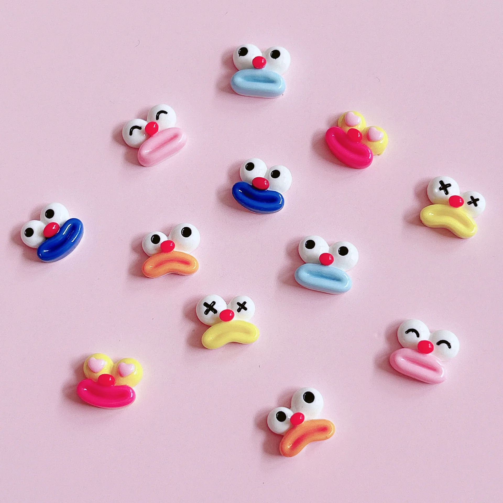 10-20Pcs Kawaii Mini Mouth Resin Material Woman Earrings Necklaces Hairpin Jewelry Craft Nail Accessories DIY Scrapbooking Patch