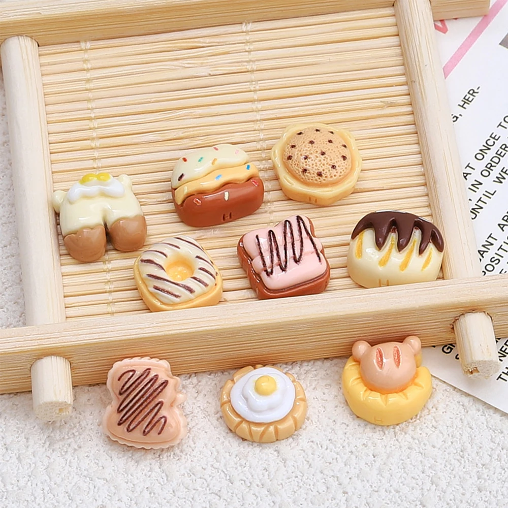 20PCS Shiny Mini Sun Cookies Series Resin Flatback Cabochons For Hairpin Scrapbooking DIY Jewelry Craft Decoration Accessories