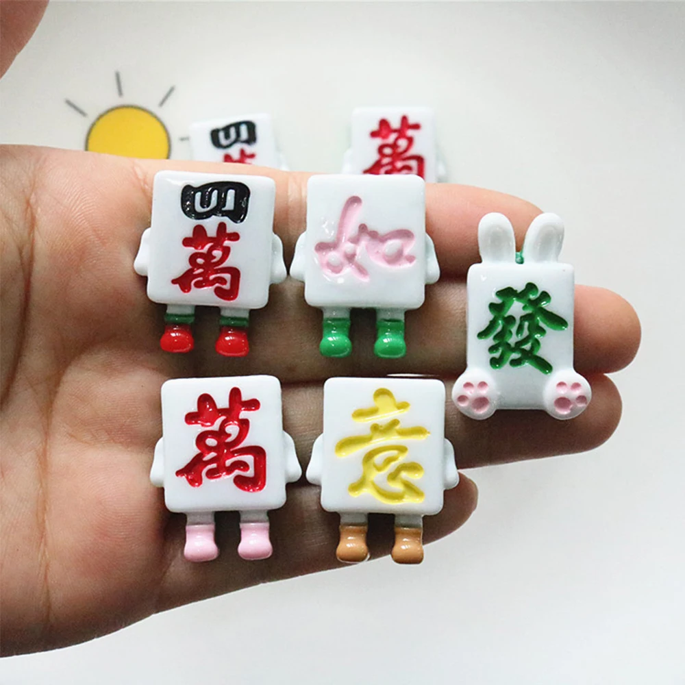 10PCS Shiny Chinese Character Plate Resin Flat Back Cabochons For Hairpin Scrapbooking DIY Jewelry Craft Decoration Accessories