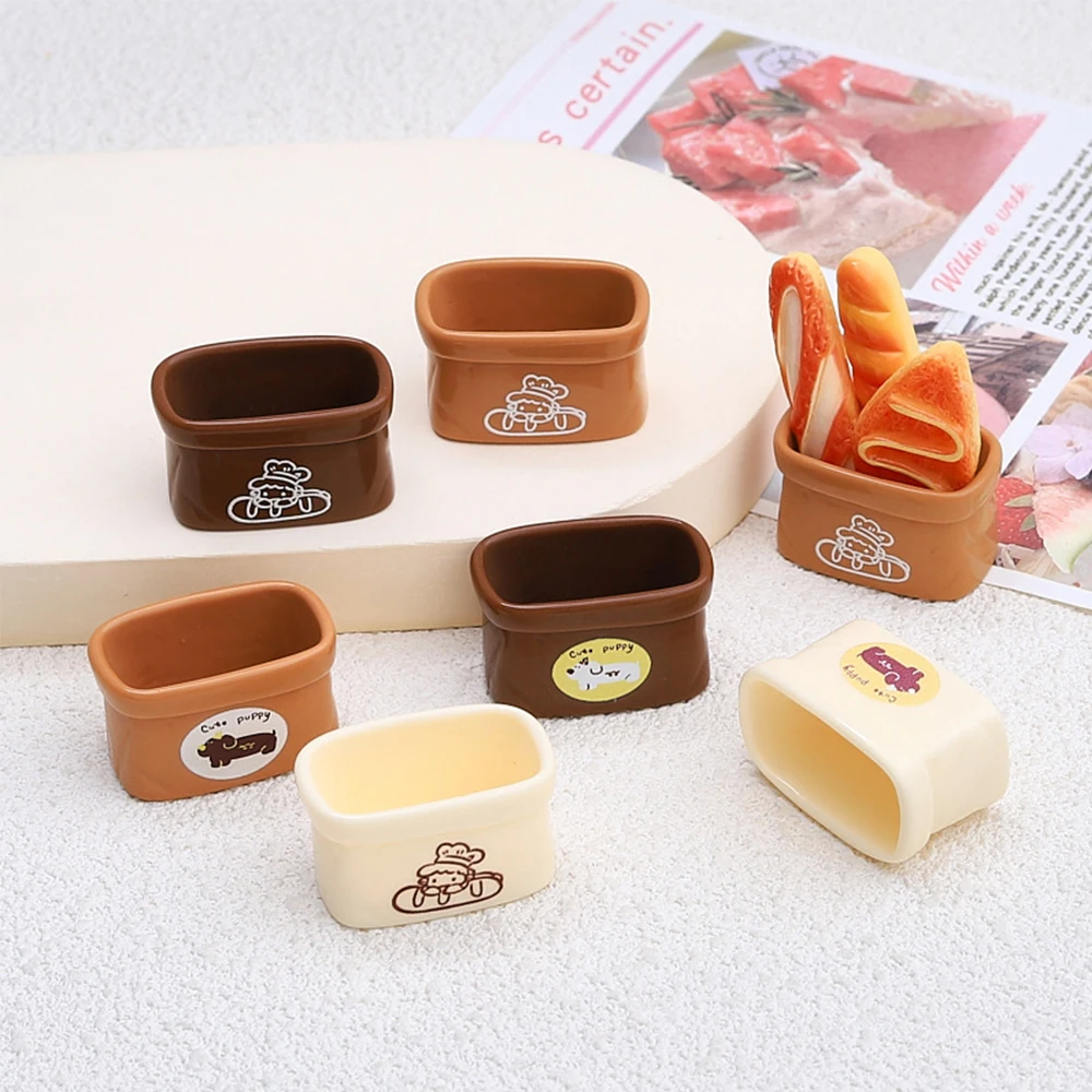 10PCS Bread Box Series Resin Flatback Cabochons For Hairpin Scrapbooking DIY Jewelry Craft Decoration Accessories