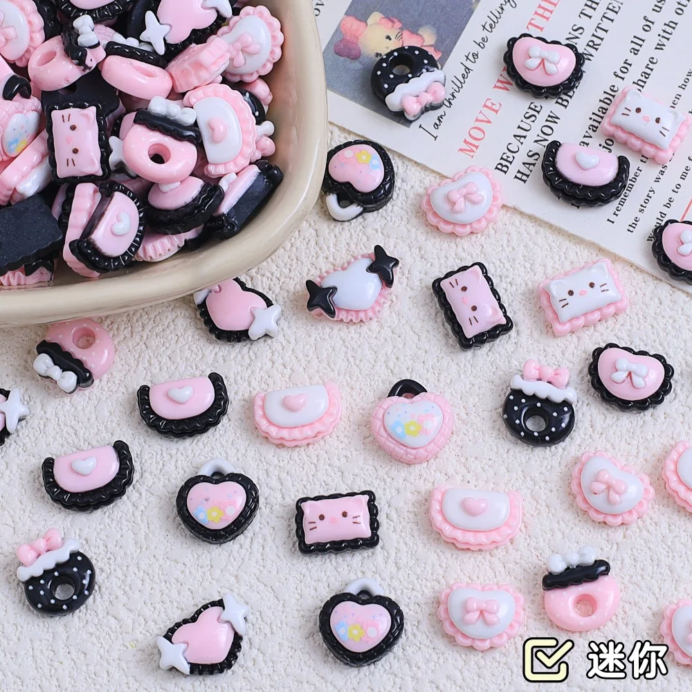 10pcs/lot Little Nail Art Decoration Charms Supplies Kawaii Cartoon Series Accessories Resin Parts Manicure Decor Material