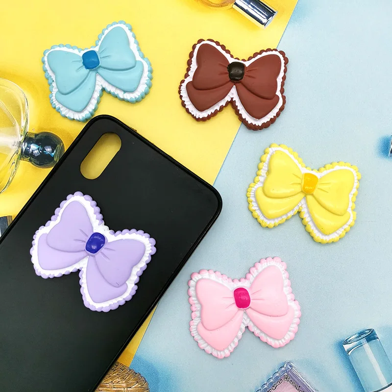 10pcs/lot Cabochons Bow Knot Resin Cartoon Flatback Cabochon Bowtie Scrapbooking Hair Accessories DIY Embellishments Decor Craft