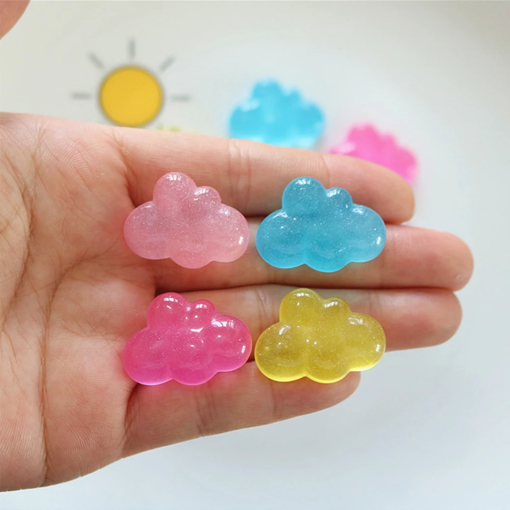 10PCS Noctilucent Cloud Series Resin Flatback Cabochons For Hairpin Scrapbooking DIY Jewelry Craft Decoration Accessories