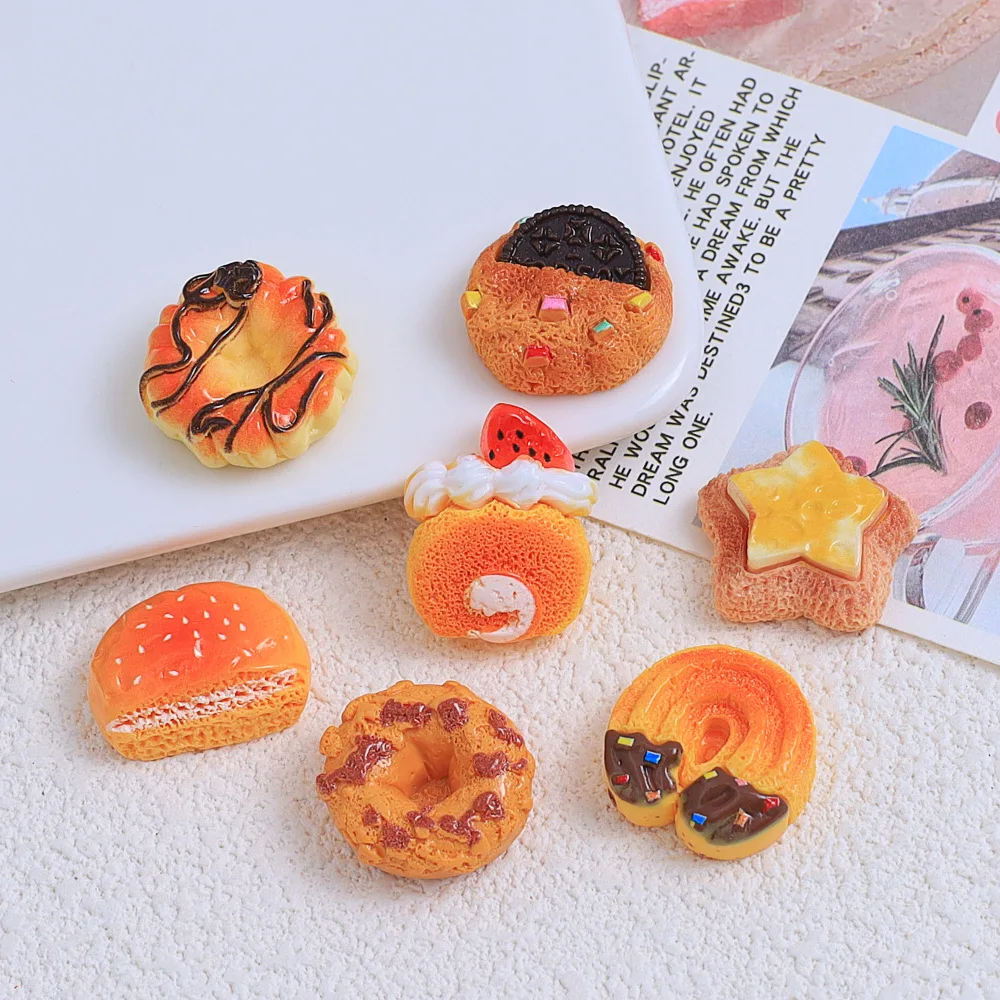 3pcs/lot Shiny 3D Apple Cake Series Resin Flat Back Cabochons For Hairpin Scrapbooking DIY Jewelry Craft Decoration Accessories
