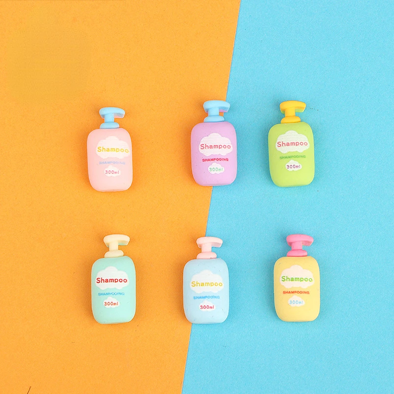 10pcs Kawaii Resin Mini Shampoo Miniature Accessories Scrapbooking Embellishment Figures Crafts DIY Materials Flatback Charms
