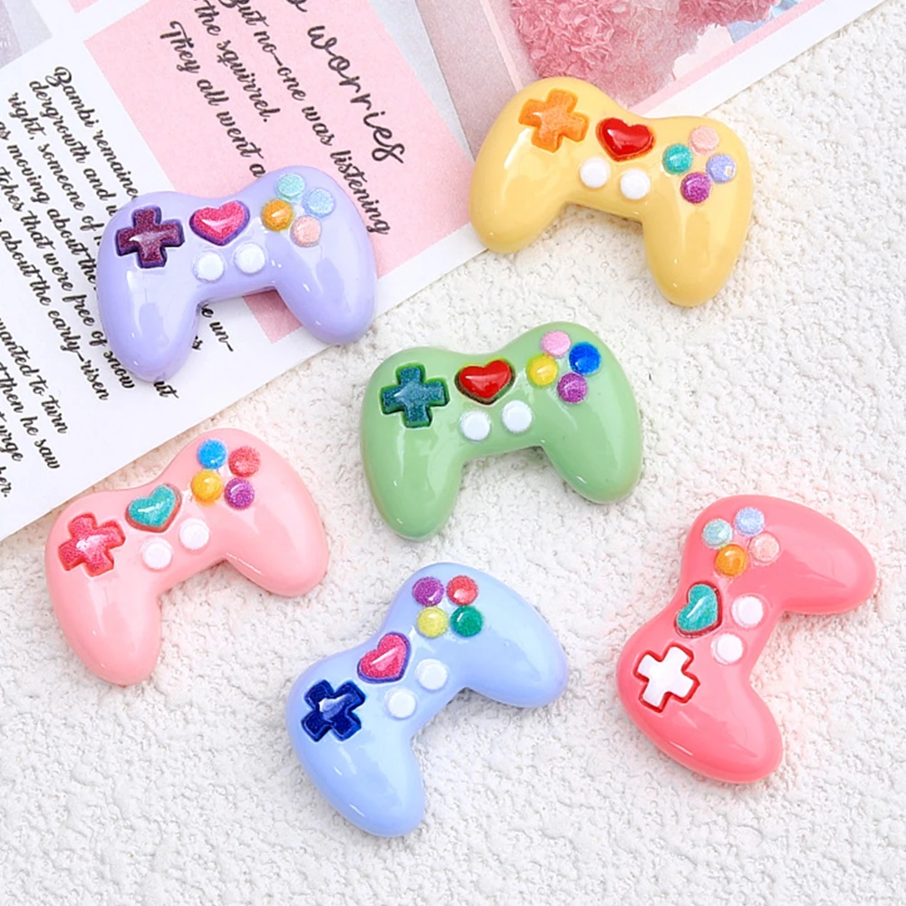 10PCS Shiny Game Pad Series Resin Flatback Cabochons For Hairpin Scrapbooking DIY Jewelry Craft Decoration Accessories