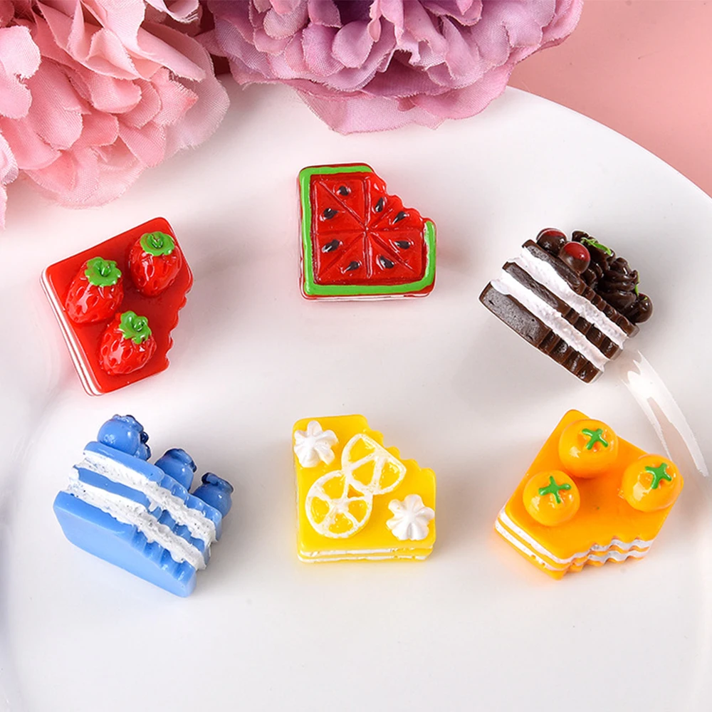 10PCS 20x20mm Fruitcake Series Resin Flat Back Cabochons For Hairpin Scrapbooking DIY Jewelry Craft Decoration Accessories