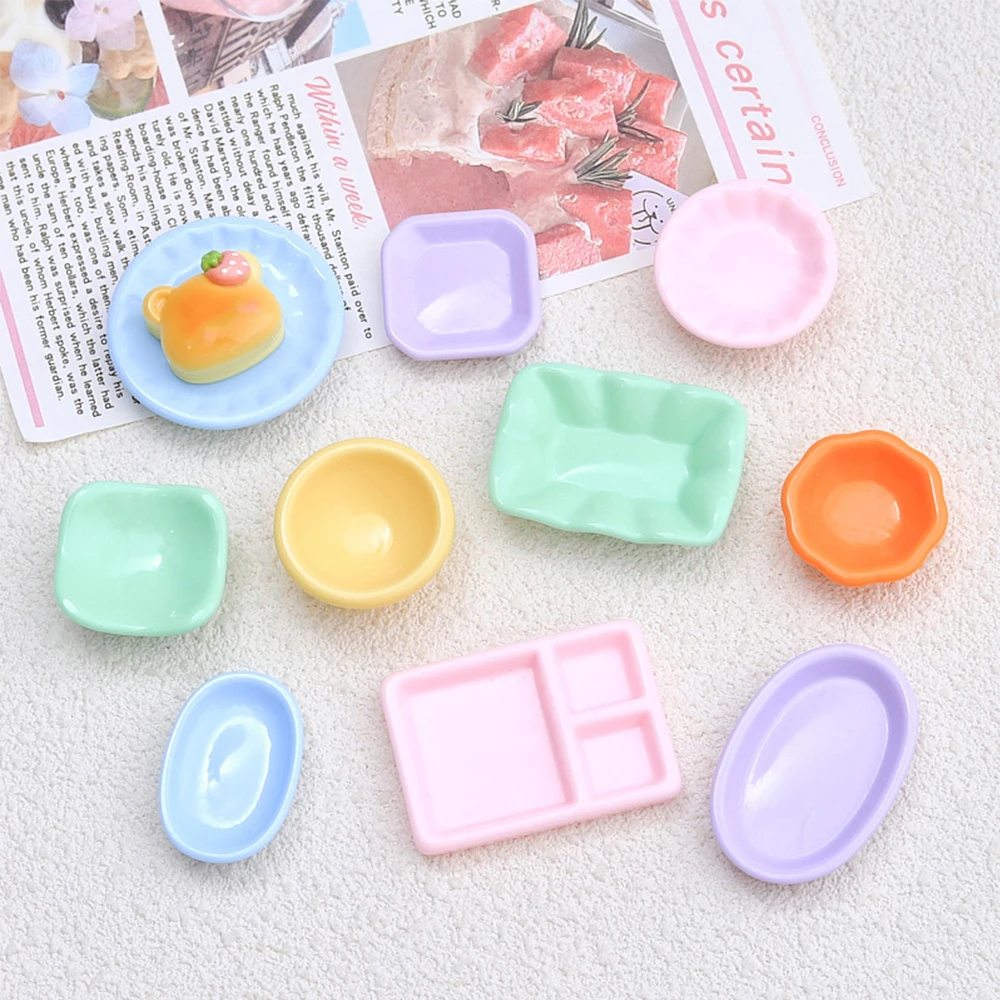 1 Set Shiny Colored Plates Series Resin Flatback Cabochons For Hairpin Scrapbooking DIY Jewelry Craft Decoration Accessories
