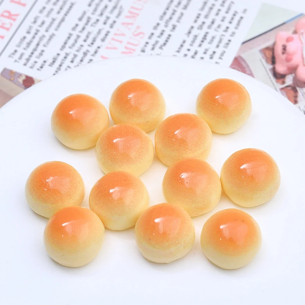 20PCS Shiny 15mm Bun Series Resin Flatback Cabochons For Hairpin Scrapbooking DIY Jewelry Craft Decoration Accessories