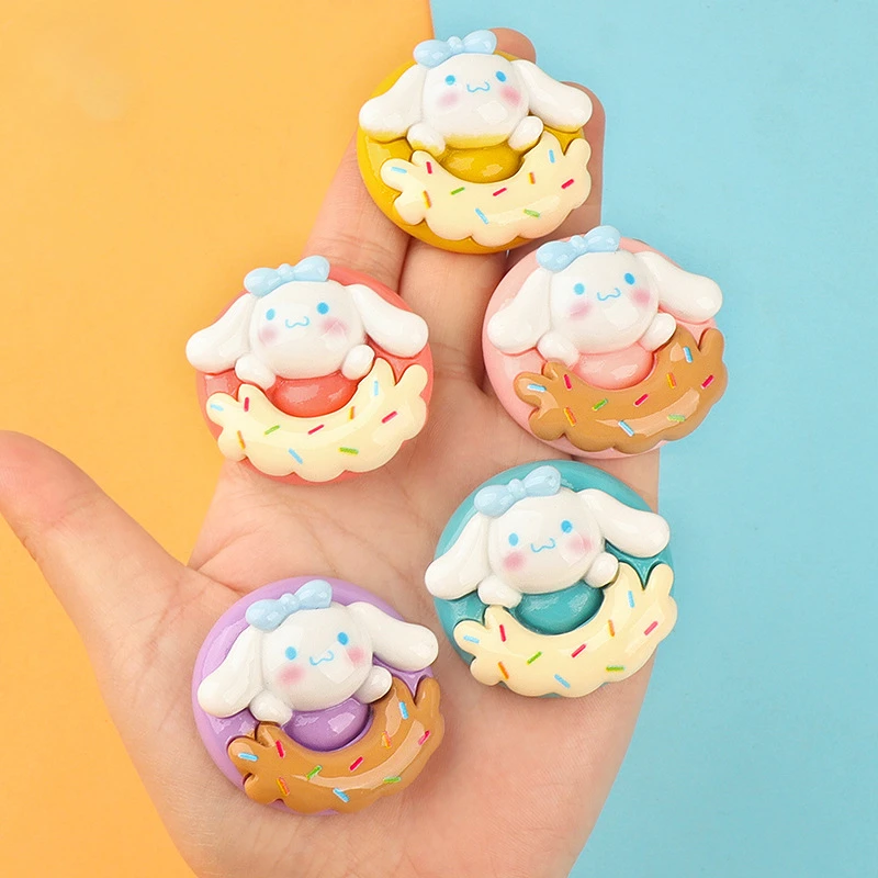 Resin Cute Mini Cartoon Donuts Sanrio Deco Parts Cabochon Flatback Charms Craft Decoden Accessories Embellishments Diy Figurines